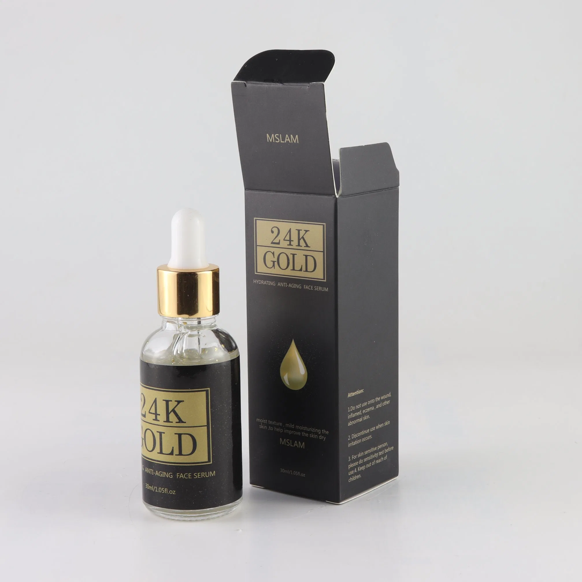 Banheira de venda de soro de ouro de 24K de cuidados da pele facial Private Label Essência