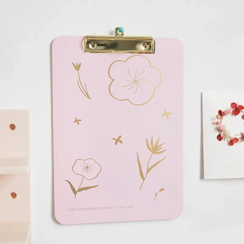 Cherry Blossom Pattern Durable Paper Clipboard File Folder