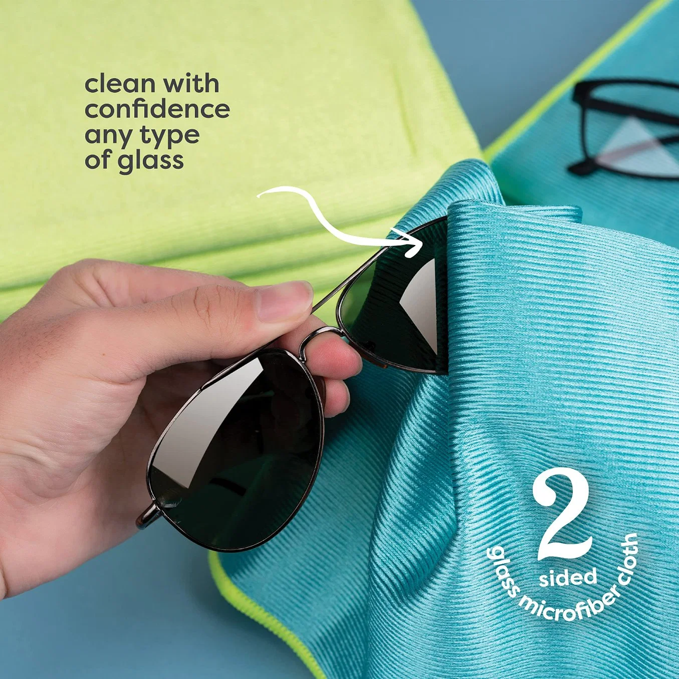 Mirrors Eyeglasses Windows Shower Glass Doors Microfiber Lint Free Window Cleaning Cloth