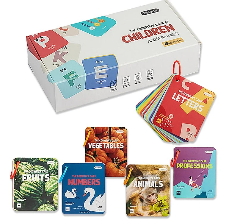 Children Learning Cards Game Decks Customized Big Size Educational Memory Cards