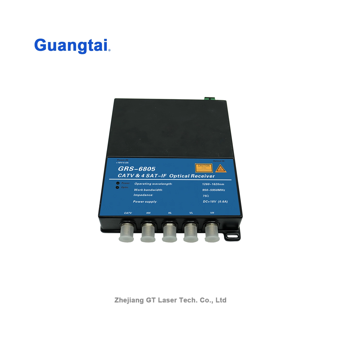 Guangtai CATV & 4 Sat-If Satellite Optical Receiver 47~862MHz & 950~5950MHz Grs-6805 Ku Band