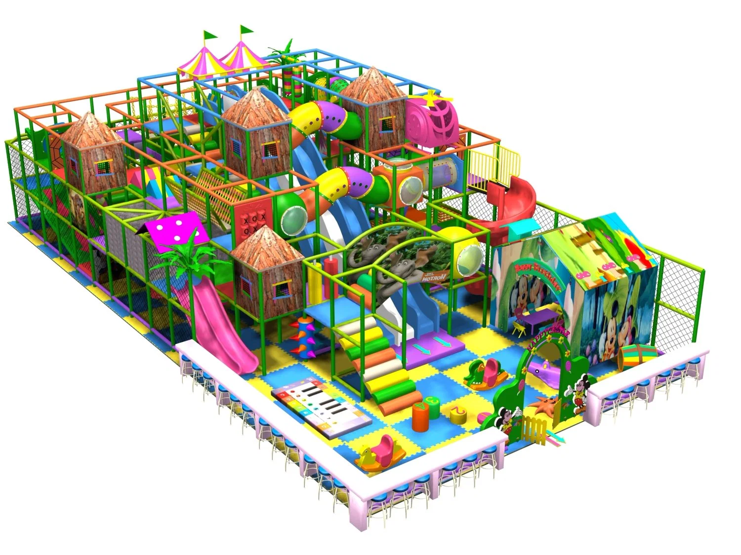 Professional Amusement Soft Equipment, Playground Structure for Kids (TY-100405)