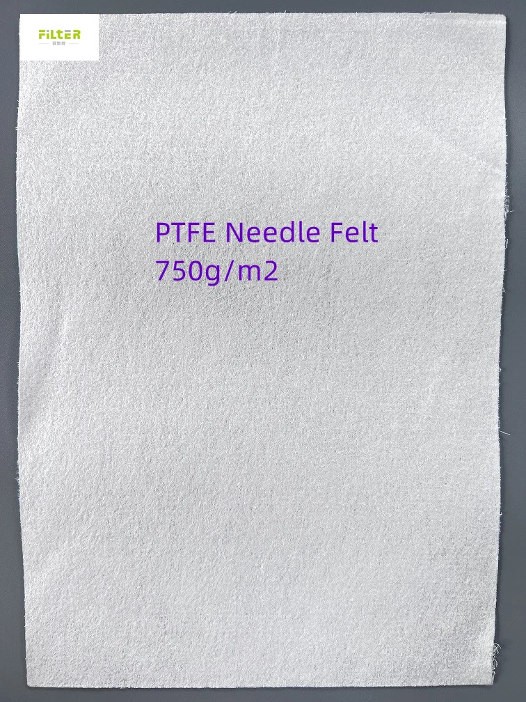 La temperatura de alta resistencia a la corrosión 750gsm fieltro con aguja de PTFE