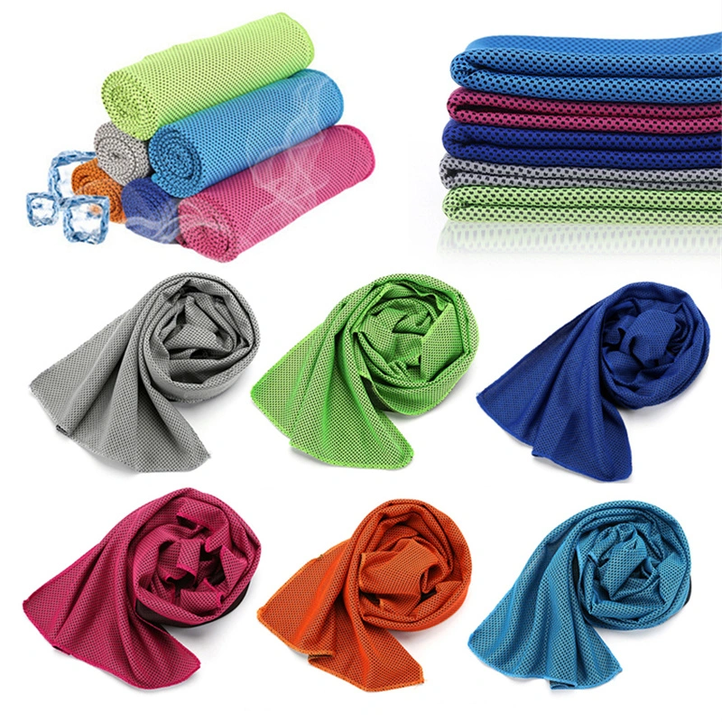 Quick Drying Exercise Fitness Ice Towel Sweating Microfiber Cooling Towel Logo Customization