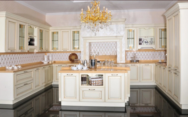 America Style Solid Wood Kitchen Cabinet (Br-SA02e)