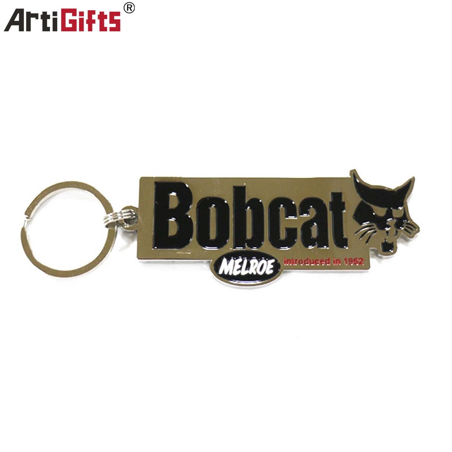 Wolf Printing Logo Metal Keychain