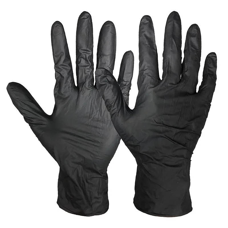 Wholesale/Supplier Safety Protection Gloves Household Powder Free Disposable Black Vinyl Gloves for Tattoo and Anti Virus