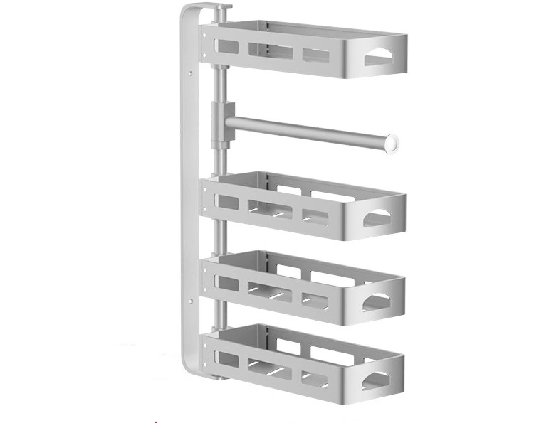 Rack de especiarias Espiero Giratorio 3 Tier cremalheira de gelo montado na parede Prateleira rotativa para organizador de suportes de especiarias