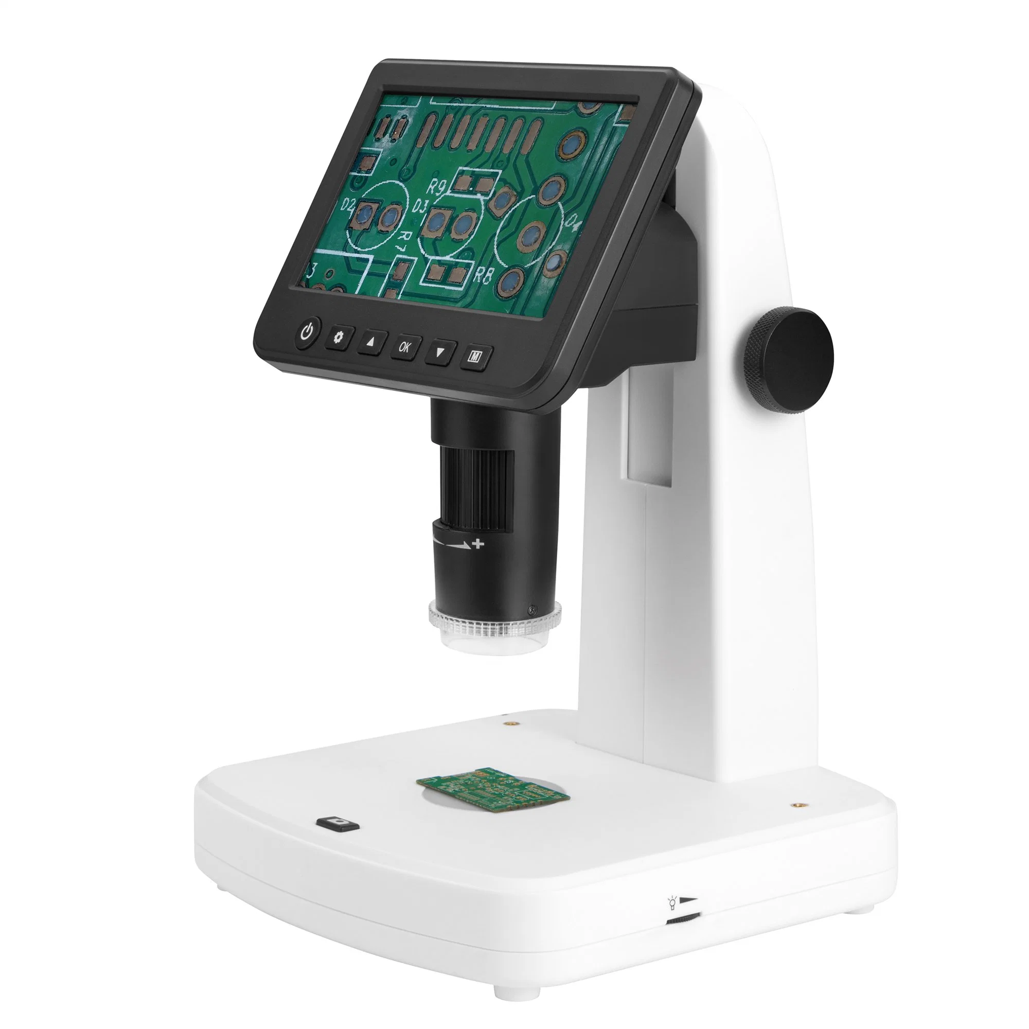 O mais recente microscópio LCD DE 1080P de 5 polegadas, microscópio de polarização portátil digital comutável