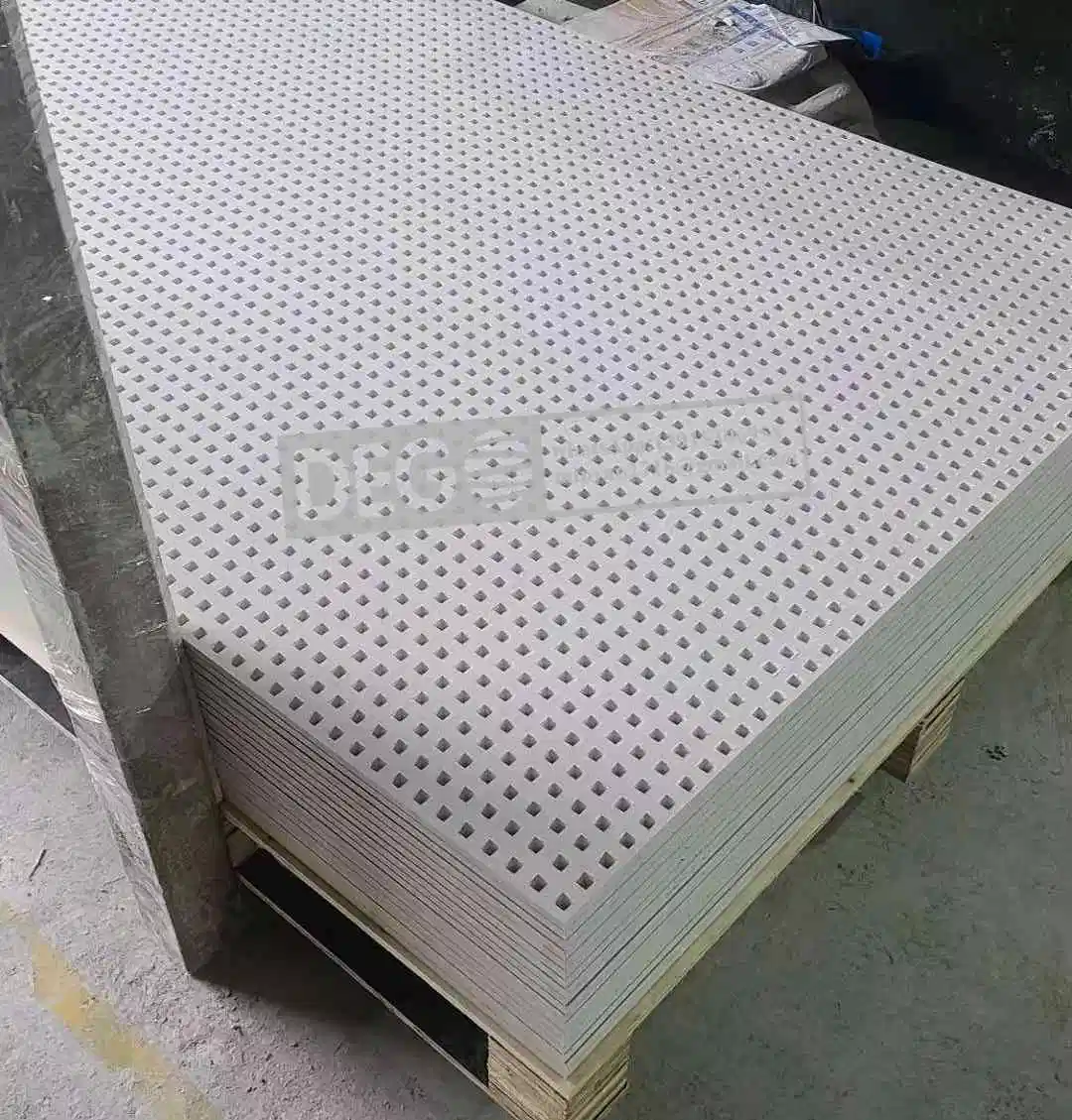 12*12mm Square Hole Seamless Perforated Sound-Absorbing Gypsum Board Ceiling