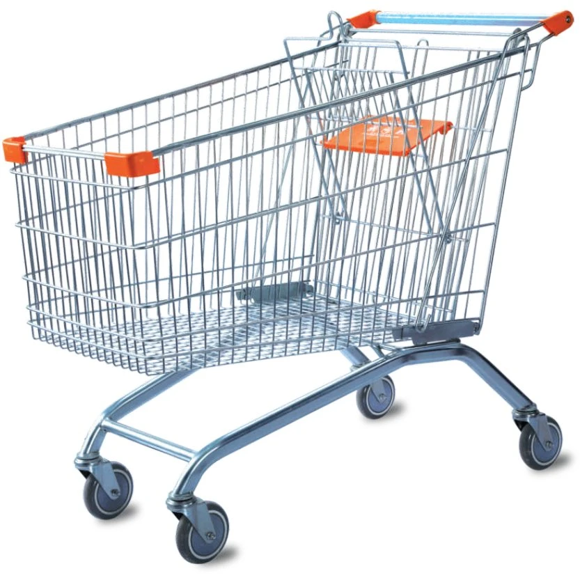 60L-240L Durable Euro Style Heavy Duty Supermarket Shopping Cart Shopping Trolley/Supermarket Cart