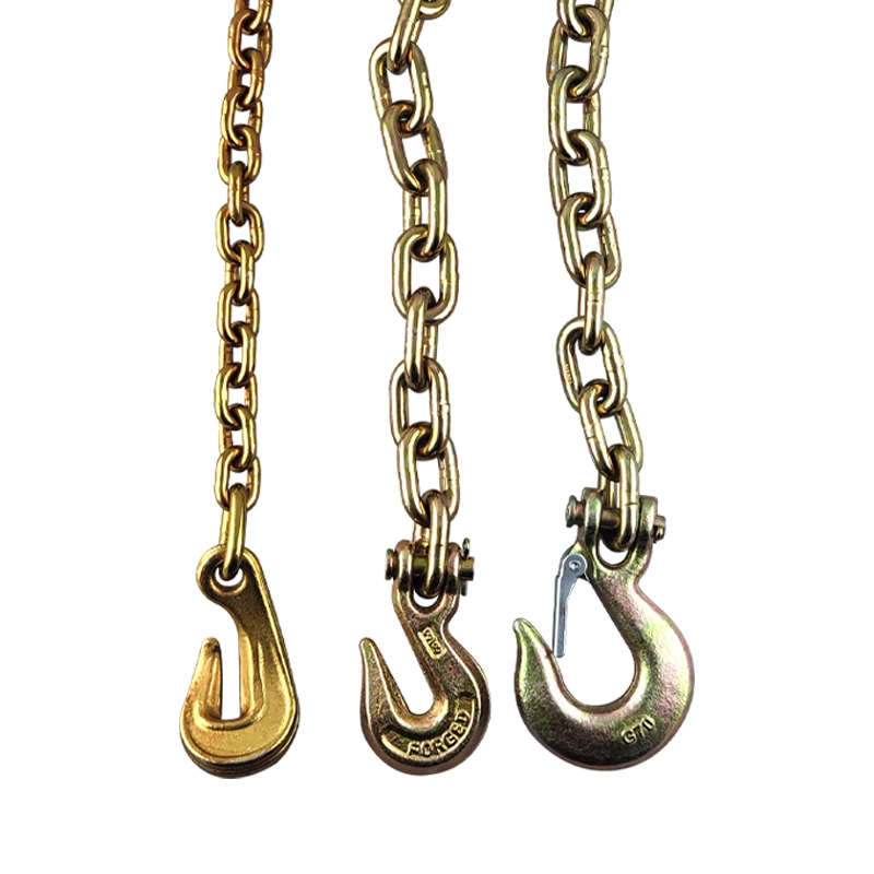 Yellow Chromated Galvanized Gold Zinc Plated Alloy Steel G70 Transport Chain