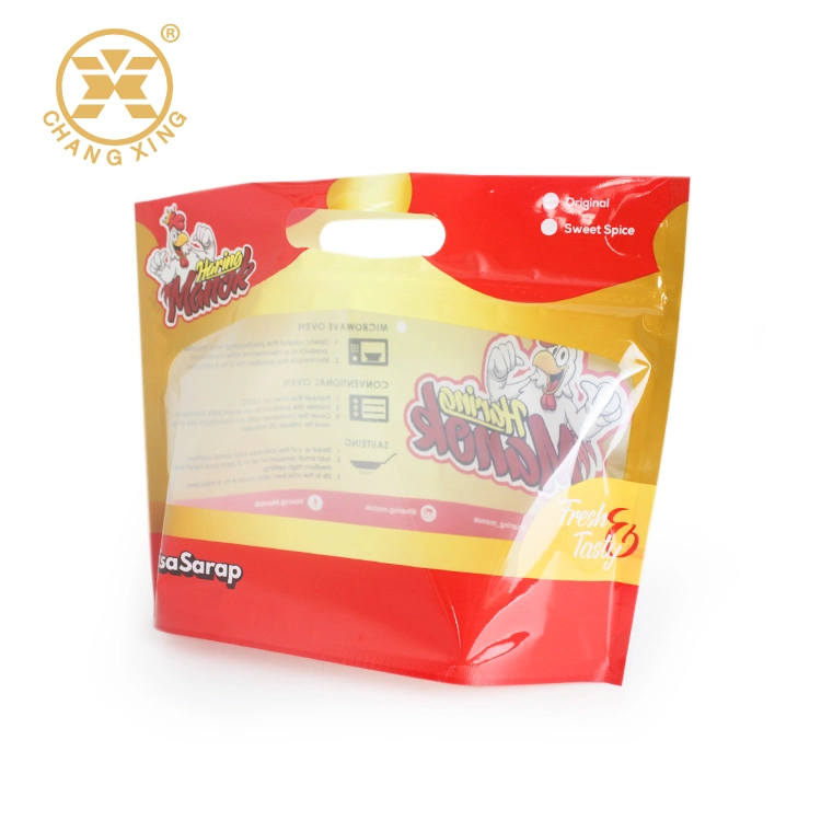 Microwavable Plastic Whole Roast Hot Chicken Packaging Zipper Bags Resealable Fast Food Bags