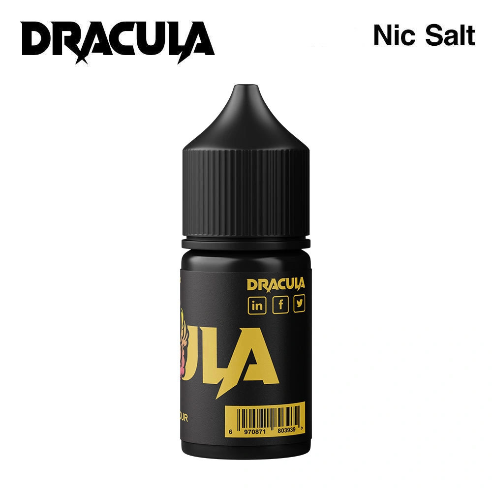 Dracula Gold coloré Sunset nicotine sel E-Liquid, 6: 4, 50mg, 30ml, fruit-aromatisé E-Juice fournisseur en gros, disponible pour OEM&amp;ODM