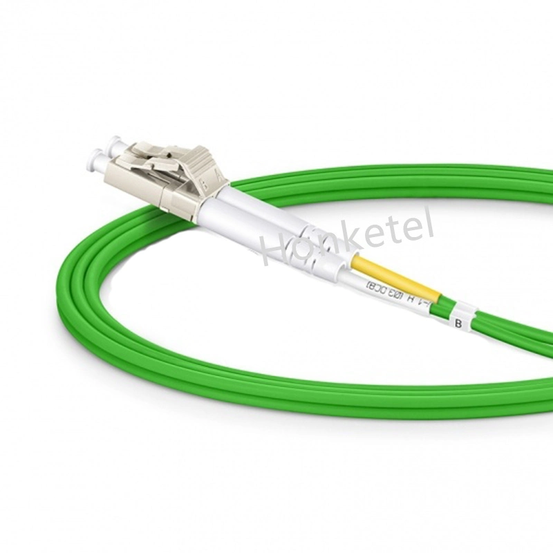 LC UPC a LC UPC Duplex OM5 multimodo PVC de banda ancha (OFNR) 2,0mm parche de fibra óptica