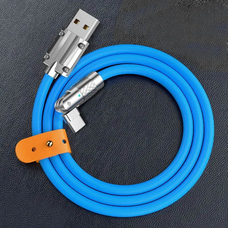 Rotate 180-Degree Aluminum Alloy 120W 6A Fast Charge Type C Cable