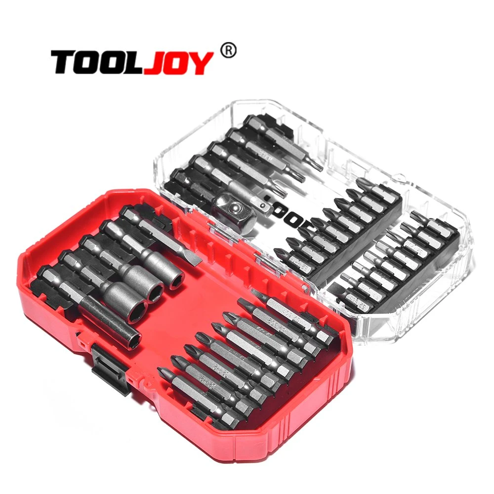 30PCS Hand Tool Set Black Color Ring S2 Phillips Torx Slotted Impact Screwdriver Bit Set