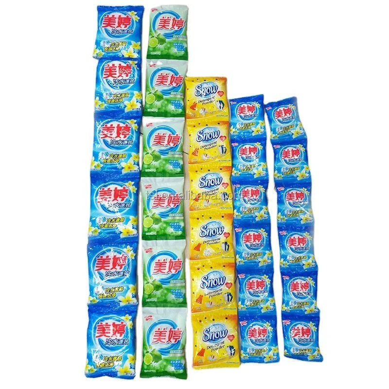 30g High Quality OEM Super Bright Washing Detergent Powder Factory Soap Powder Space Clothes Rich Green Perfume