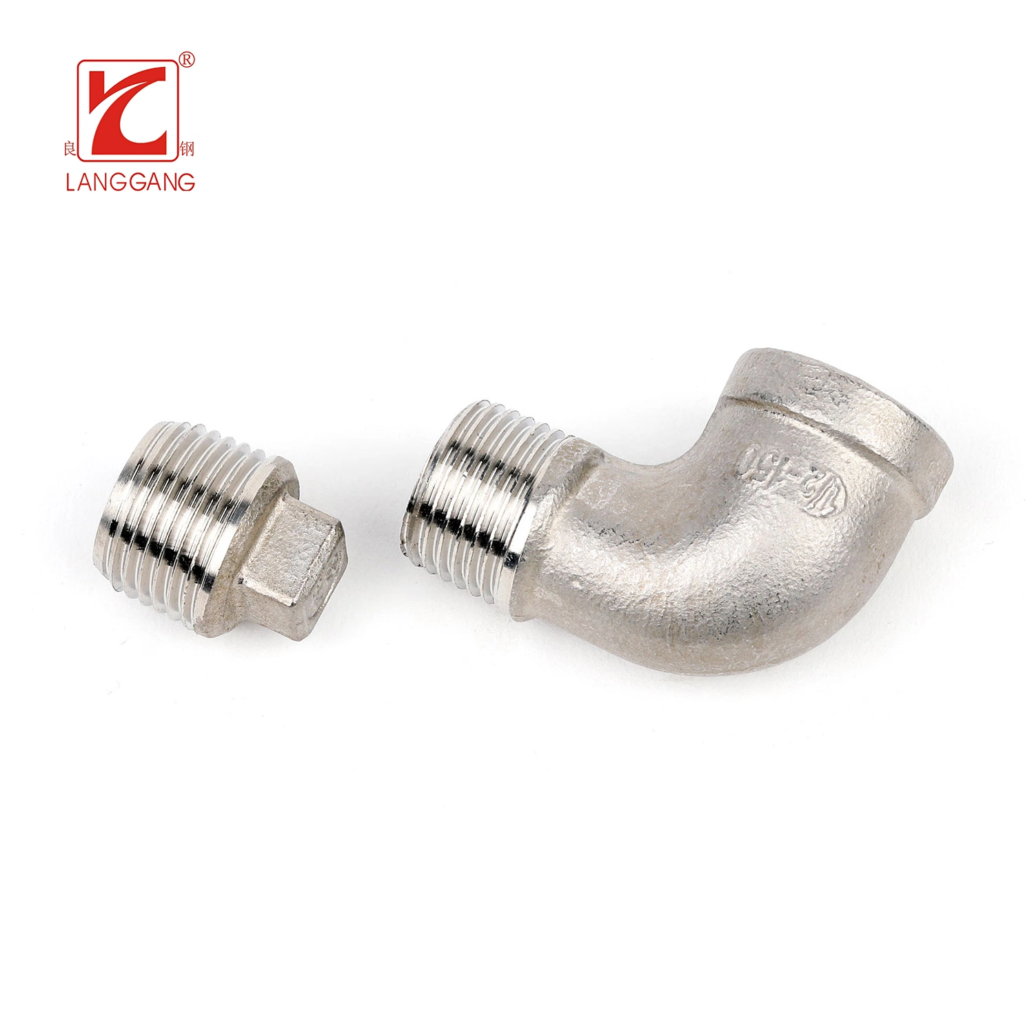 Stainless Steel Pipe Fitting BSPT NPT Thread Screw Square Hex Cap Plug