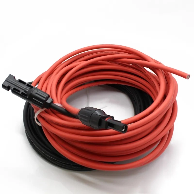 H1Z2Z2-K, ROT/SCHWARZ Solar-Photovoltaik-PV-Kabel, 4 mm2, 6 mm2, mit MC4 Steckverbindern