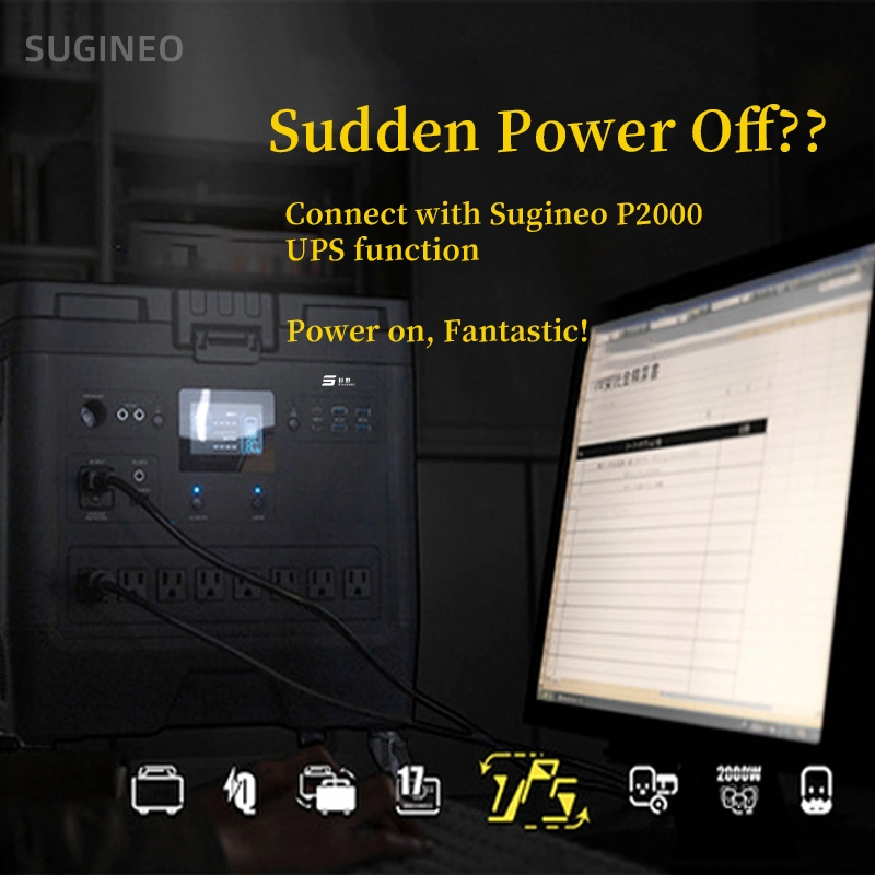 Sugineo Power Portable Supply Power Station 2kwh Power Station LiFePO4 Battery 2000wh