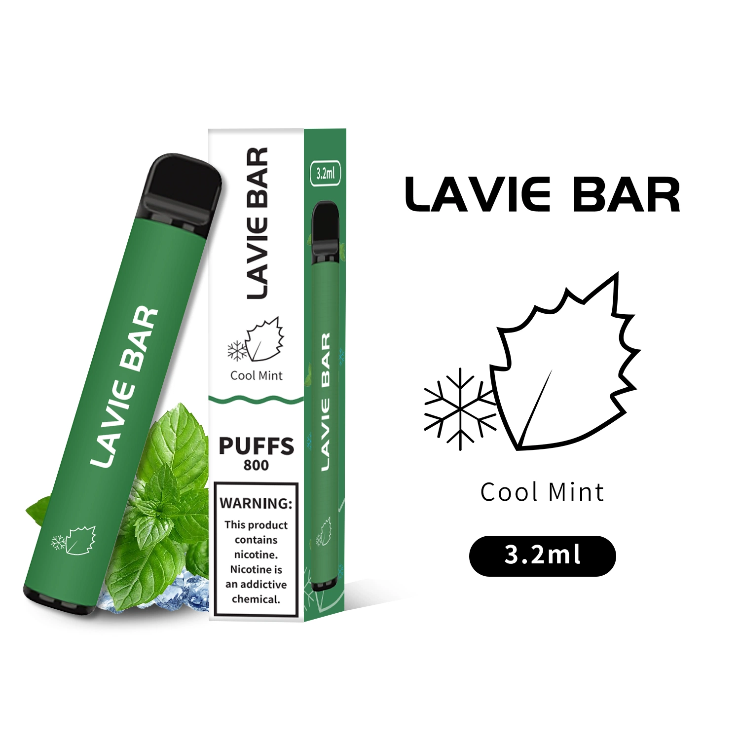 800 Puffs Disposable/Chargeable Vape Pen with Fruit Flavors