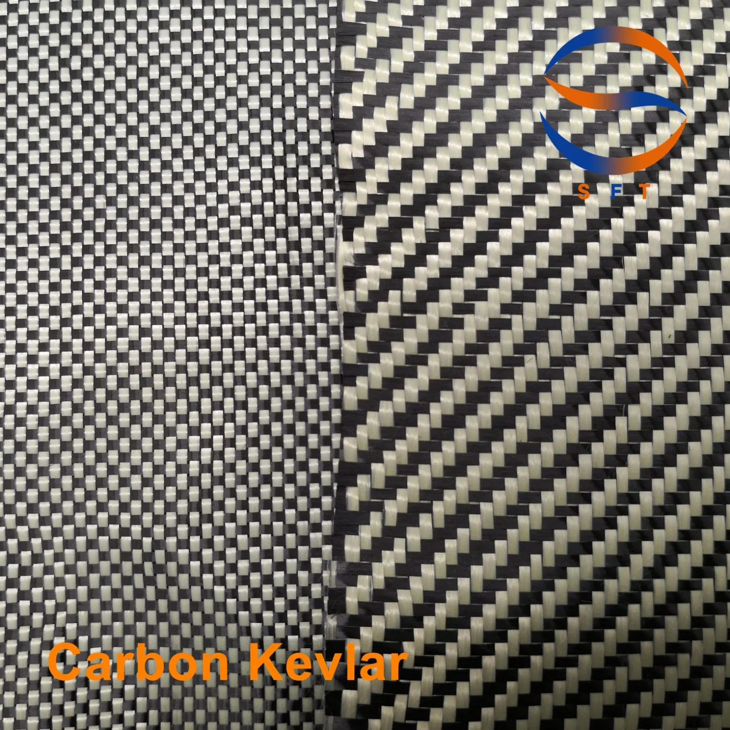 200GSM Plain Twill Weave Carbon Kevlar Fiber Cloth for FRP