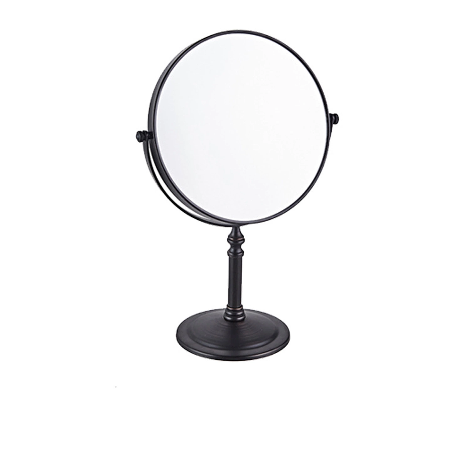 Vanity Tabletop Mirror Double-Sided High Adjustable Makeup Mirrors with Pedestal for Bathroom Standing Chrome Finish