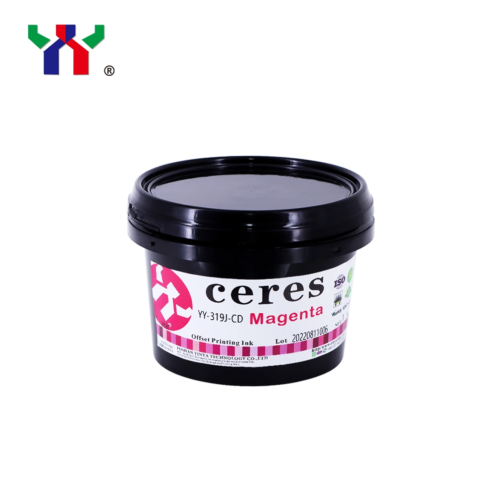 Tinta UV offset Ceres de alta calidad para etiquetas de plástico, alta fuerza adhesiva para tarjetas, color CMYK, 1kg/CAN