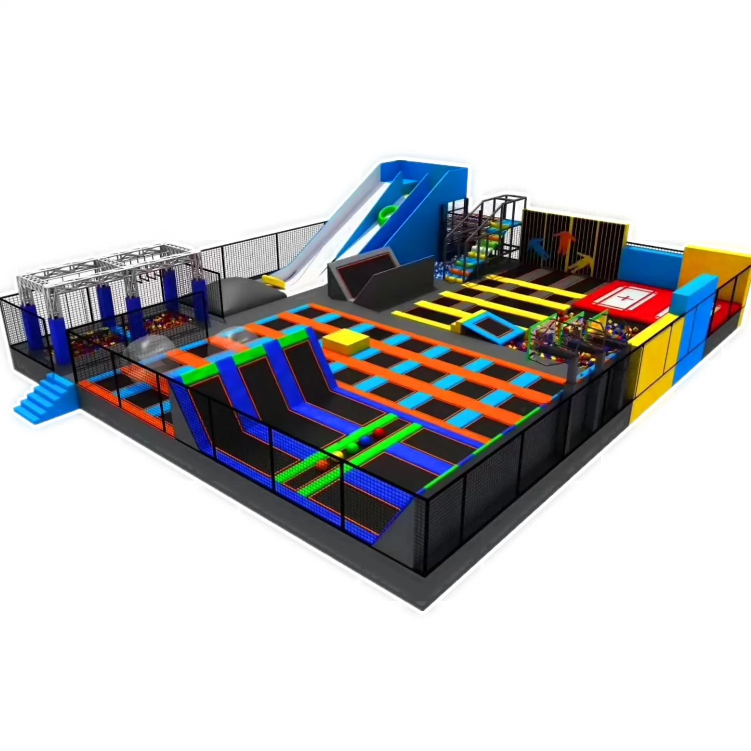 Adultos en el interior de la Gimnasia Fitness Playground Parque trampolín equipo