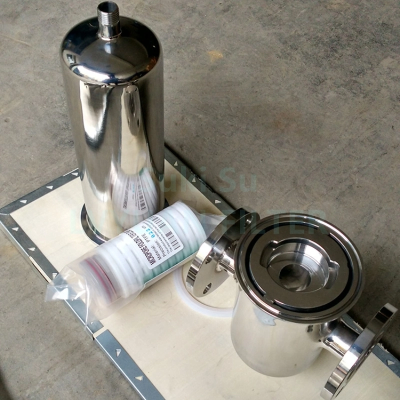 Flange Clamp Customization 0.2 Micron Filter Compressed Air Dryer Filter with 2.5/5/10/20/30 Inch Cartridge Housing