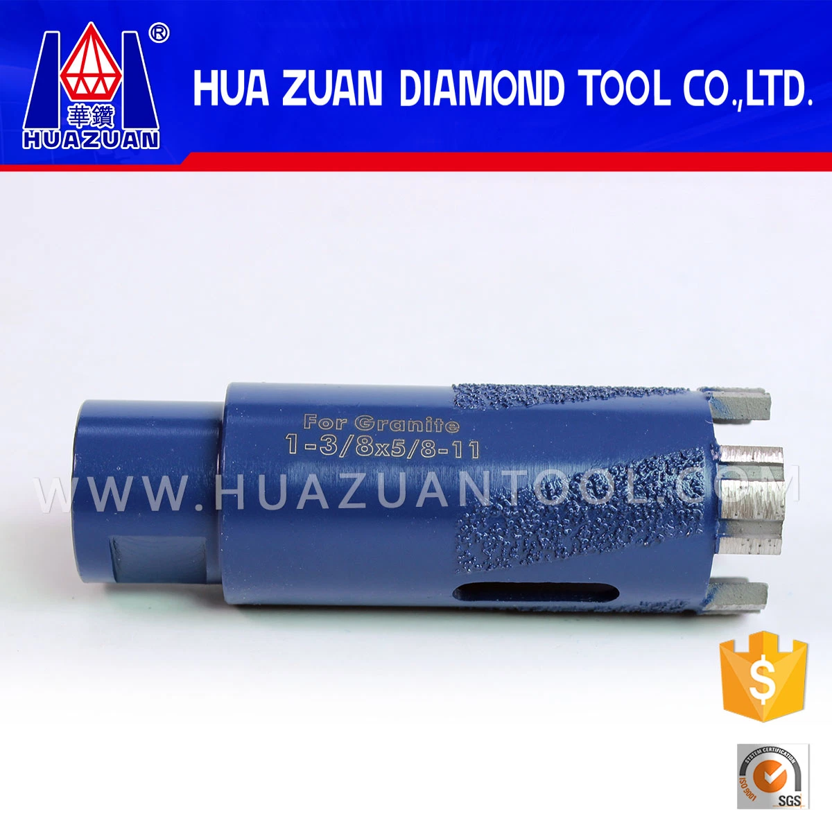 Dry Use Vacuum Brazed Diamond Core Bit Drilling Tool for Granite