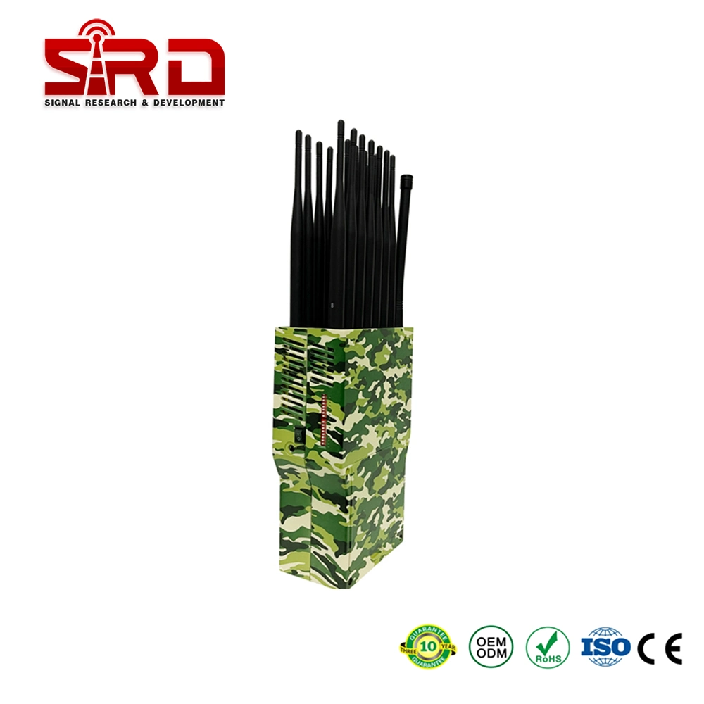 Radio Frequency Signal Blacker Portable 4G WiFi 21 Antennas Mobile Signal Vehicle Use Signal Jammer