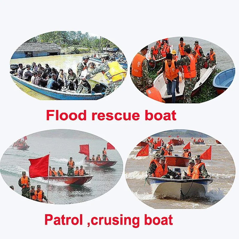 8 Persons Fiberglass Fast Speed Fishing Boat for Hot Sale Rescue