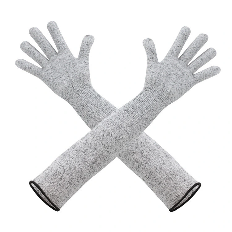 Fashion Safety Custom Working Industrial Gloves Personal Protective Cut Resistant Long Arm Sleeve Gloves