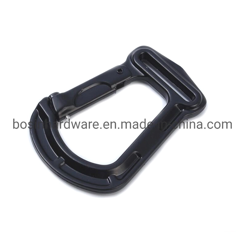 Safety Electrophoresis Black Carabiner Snap Hook for Yoga