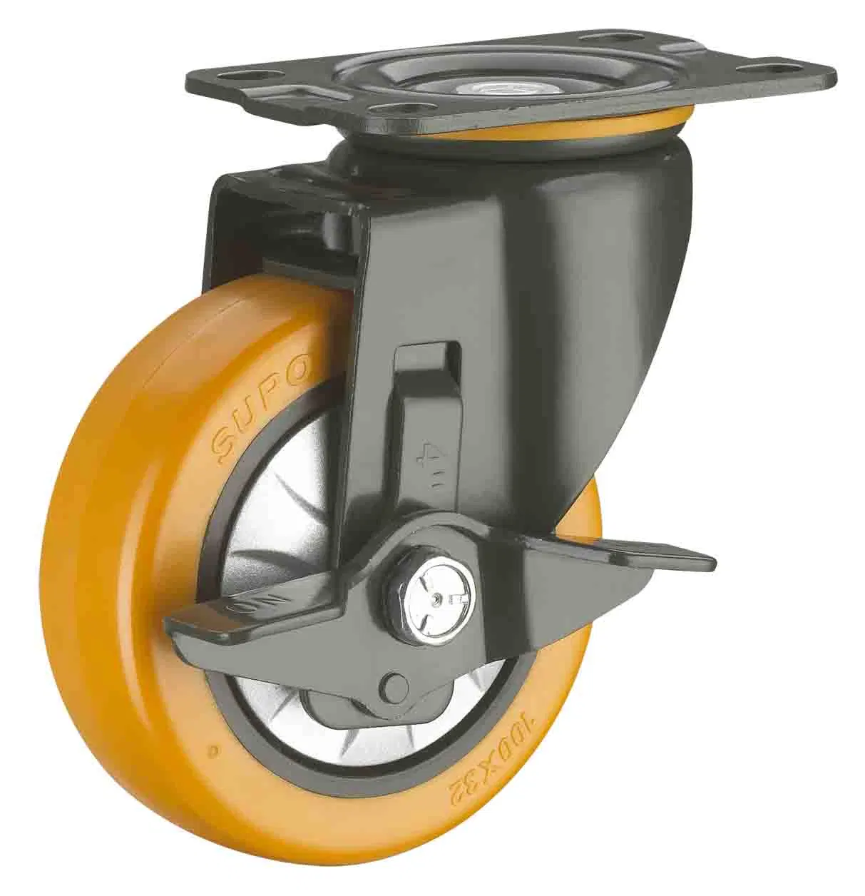 Supo Castor Medical Caster Industrial Wheel Swivel Thread Plate Caster for Equipment