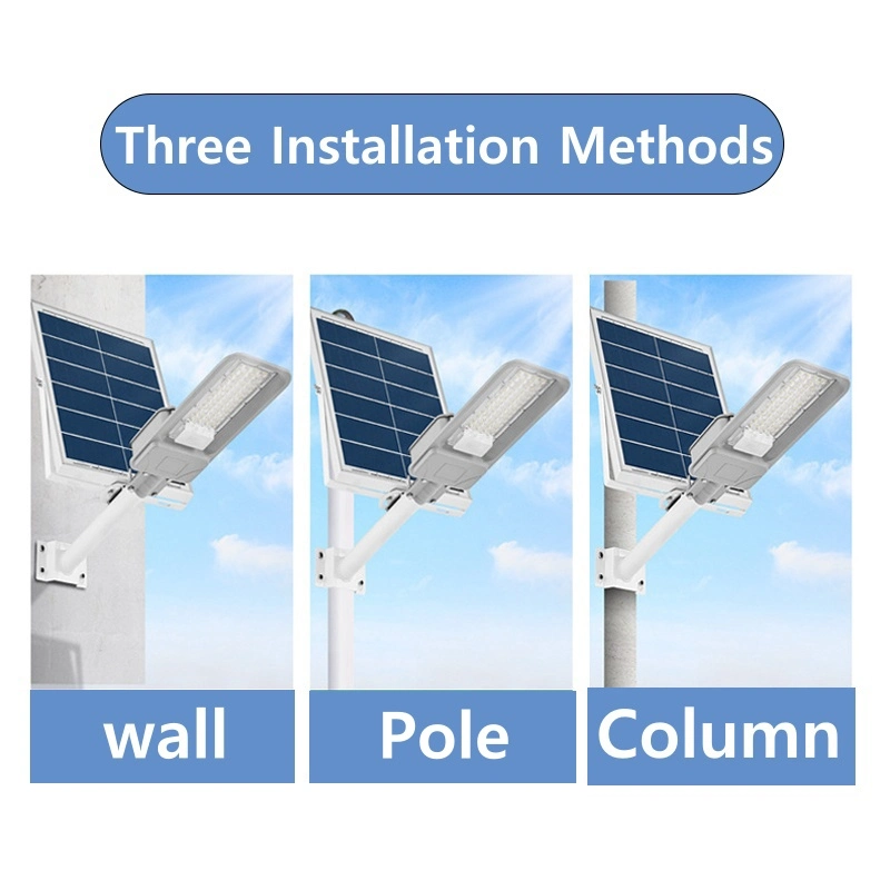 Light Messenger OEM High quality/High cost performance  100W Lighting Security Waterproof IP66 Outdoor Remote Control LED Street Solar Lamp with Pole