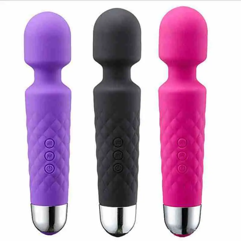 Powerful Dildo Vibrator USB Chaging AV Magic Wand G-Spot Sex Toys Clitoris Stimulate Massager for for Women