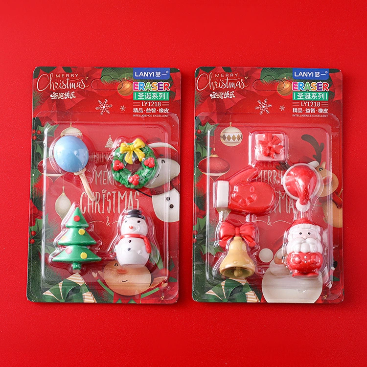 Christmas Eraser Creative Cute Schoolboy Stationery Gifts Kids Cartoon Prize Christmas Gifts