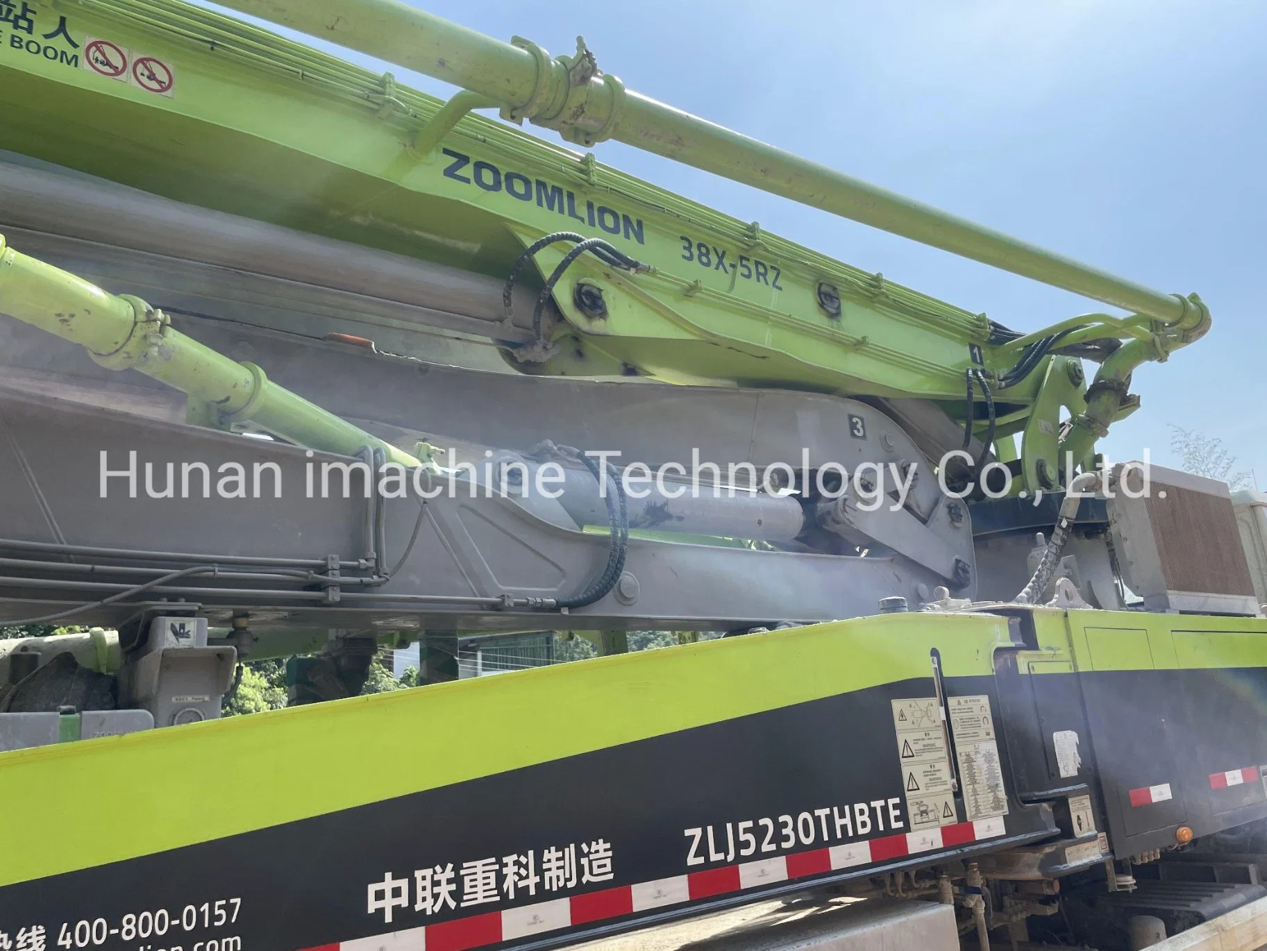 Imachine Used 38m Concrete Pump Truck with Pictures and Low Working Hours