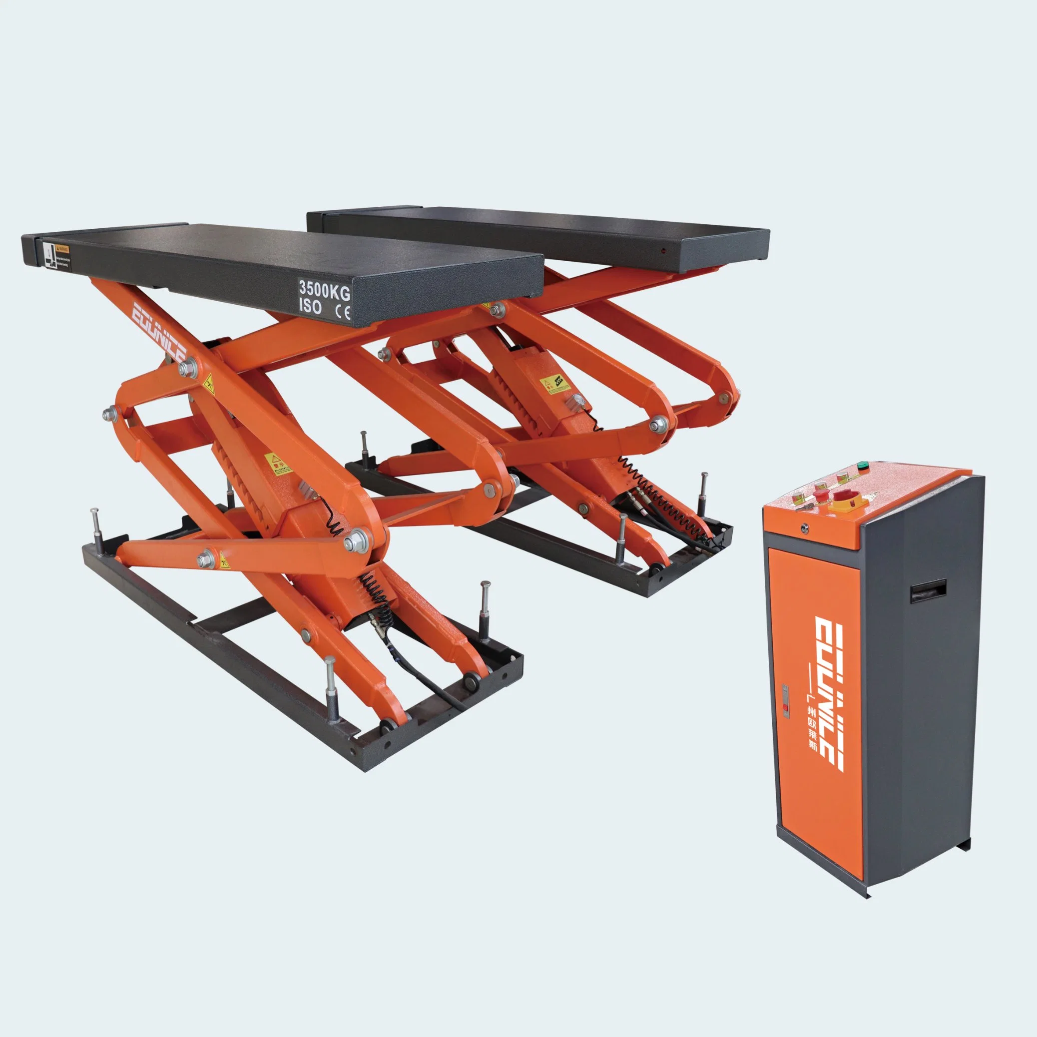 3.5ton Flush Mount in-Ground Full Rise Scissor Lift Garage Equipment