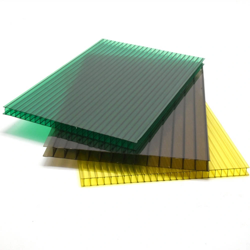 Factory 100% Virgin Material 8mm PC Twin Wall Polycarbonate Hollow Sun Sheet of Roofing Sheet