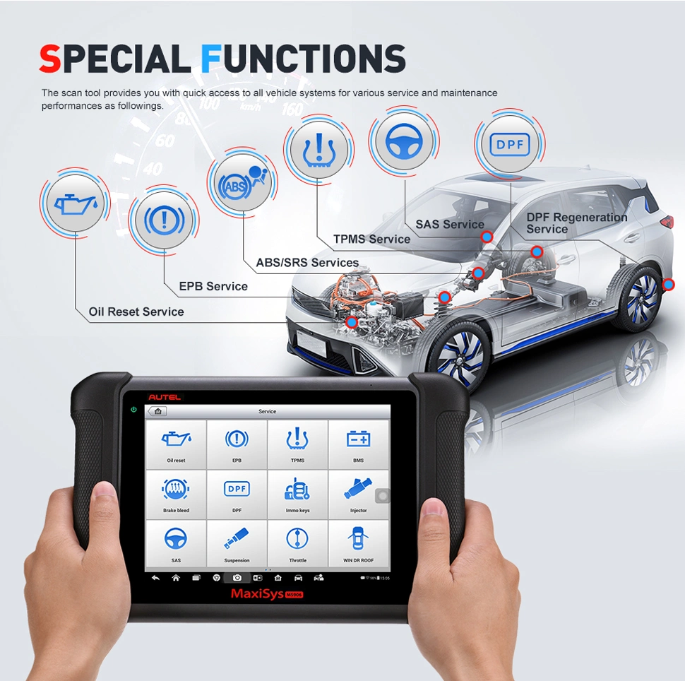 الماسحة الضوئية Automotivo Autel Maxisys Ms906 Autel 906 Ms Diagnostic Tool بالنسبة إلى أداة تشخيص سيارة صعب