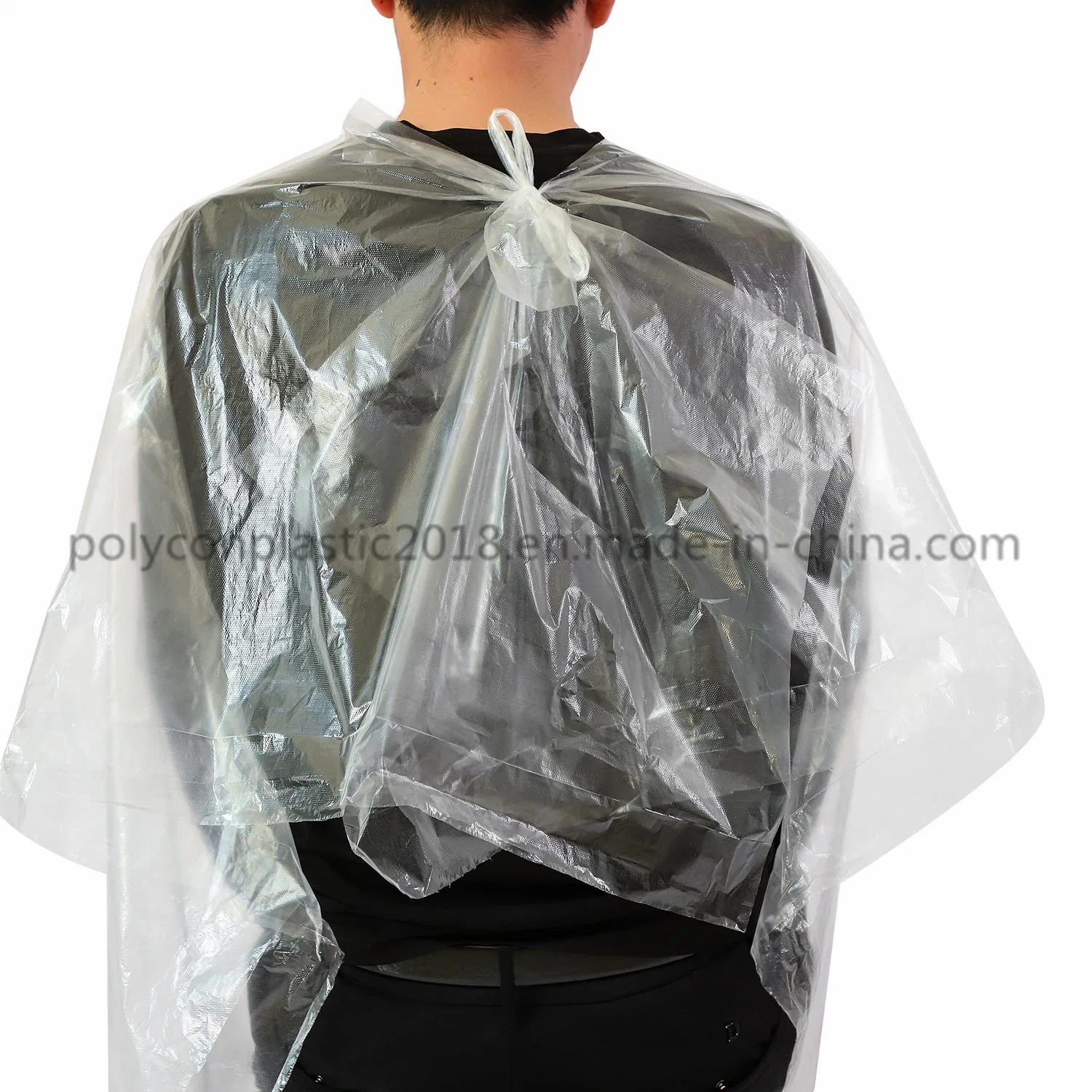 High quality/High cost performance Factory Price Waterproof Transparent Disposable PE Hairdresser Salon Cape Apron