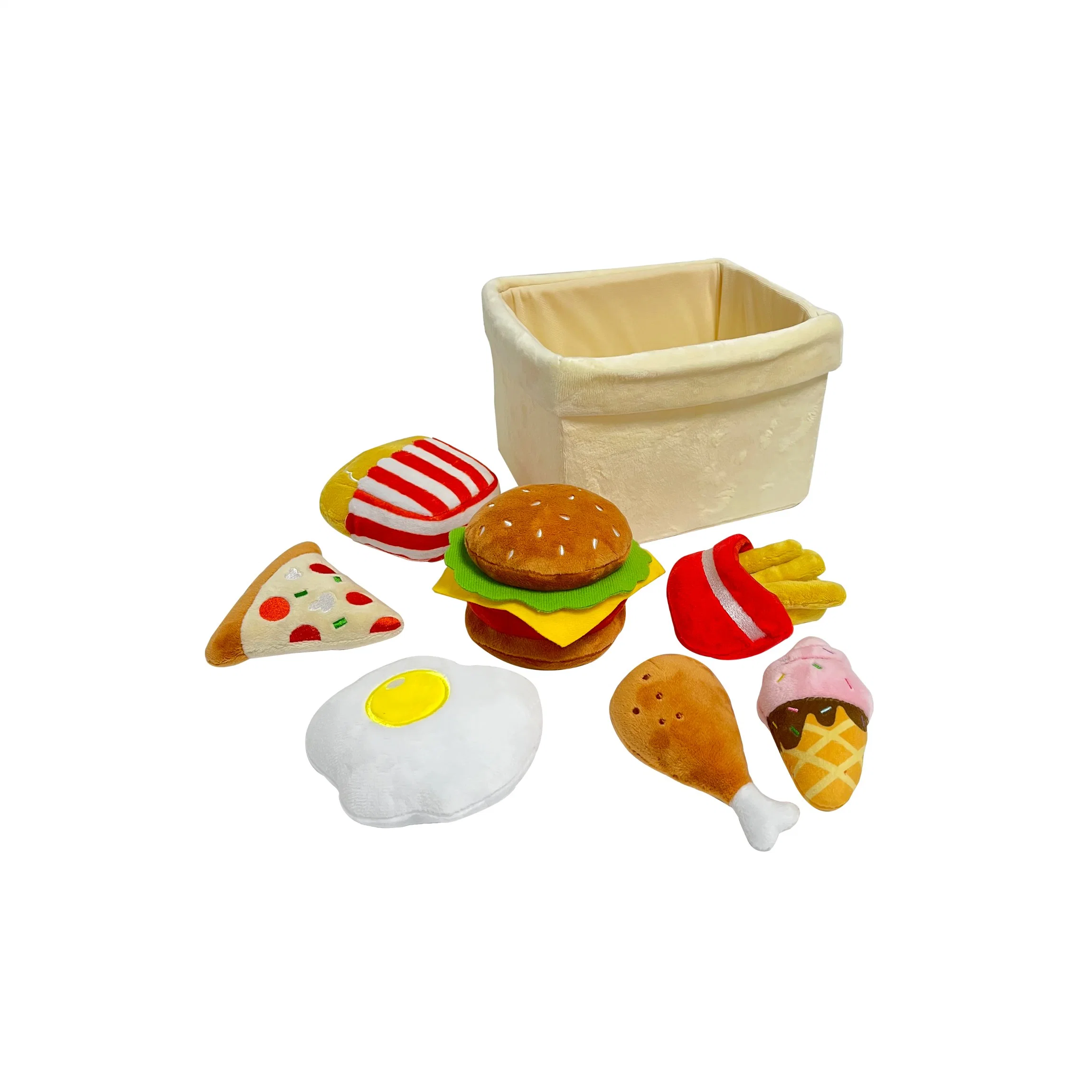 Hamburger Pizza Food Sets Plush Toys for