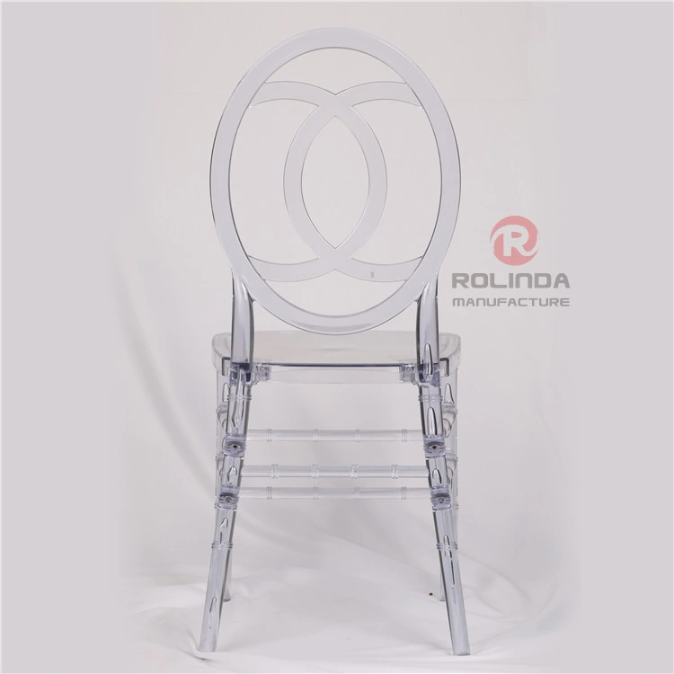 Hot Sale Clear Napoleon Wedding Acrylic Resin Clear Transparent Chiavari Channel Chair