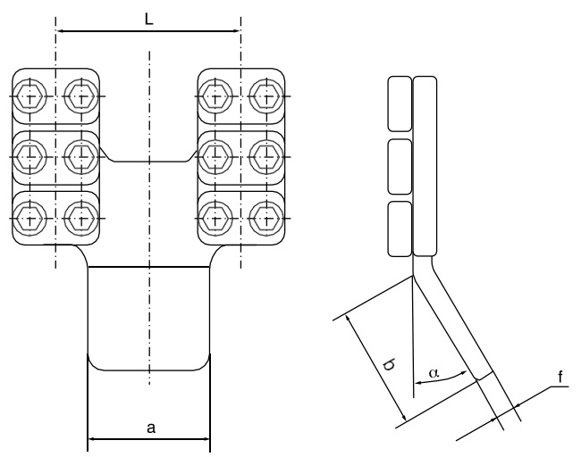 Terminal Connectors for Double Conductors Bolted Type, Type Ssl, Group a