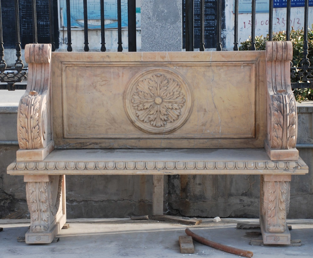 Antique Stone Marble Garden Bench for Park Decoration (SYMB-018)