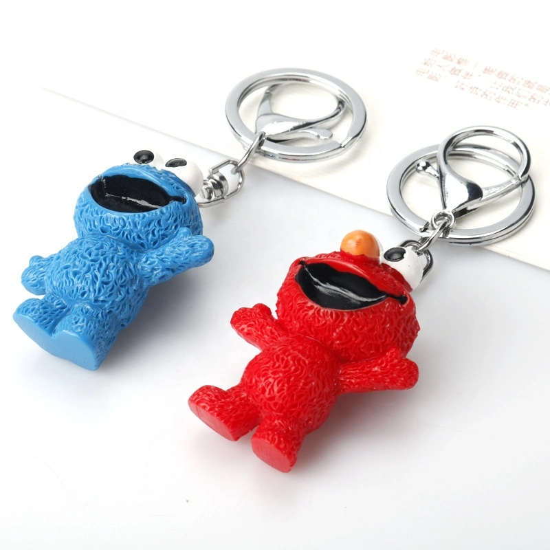 Sesame Street Toy Figures Elmo Cookie Monster Trinkets Keychain